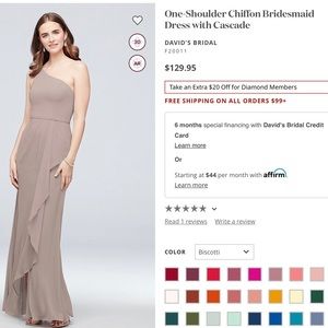 NWT David’s Bridal Bridesmaid Dress